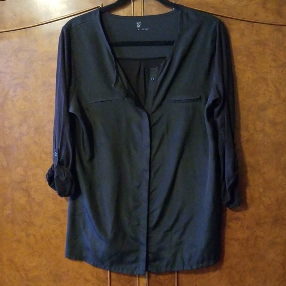 NY&Co black 3/4 sleeve top